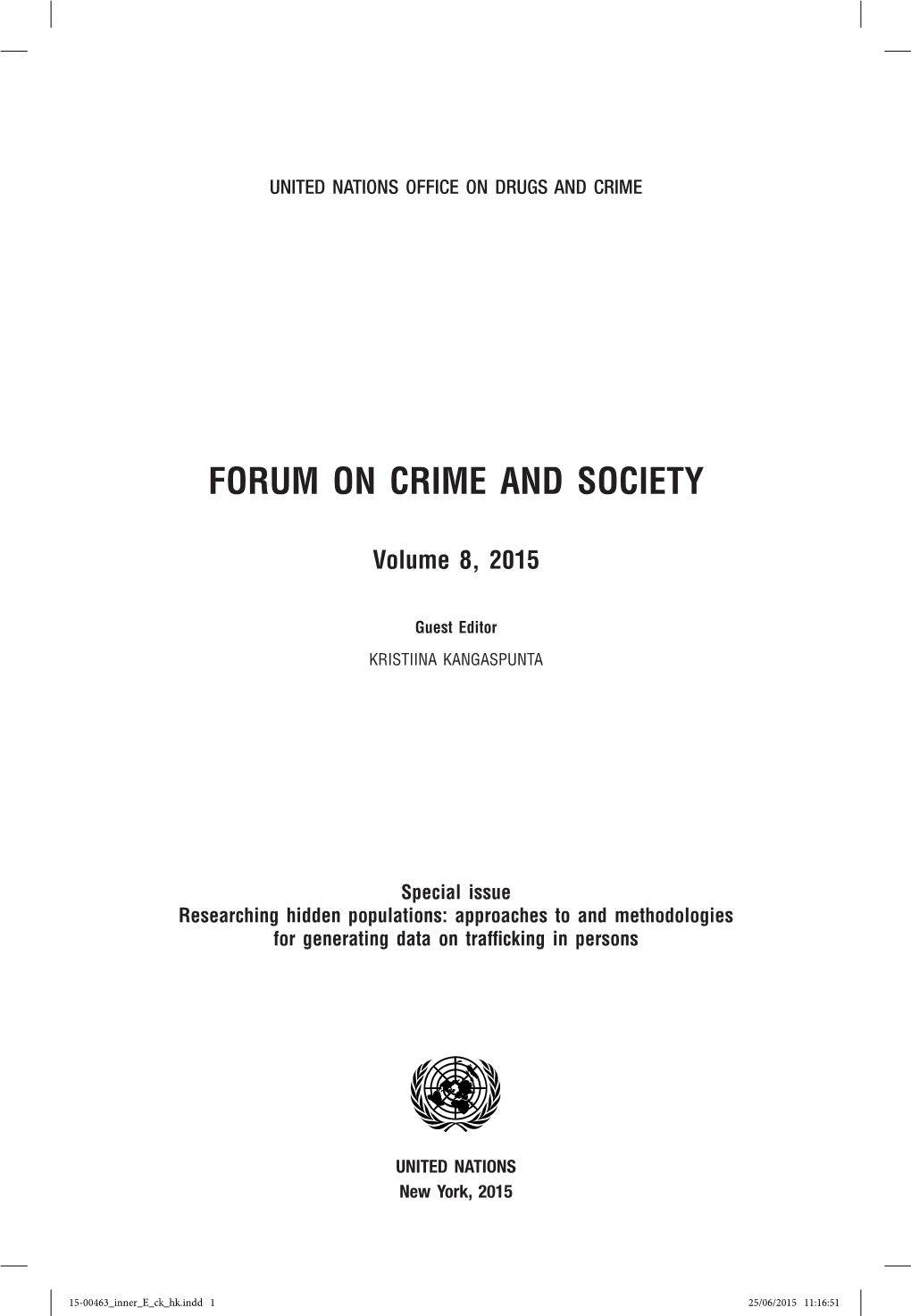 Forum on Crime and Society