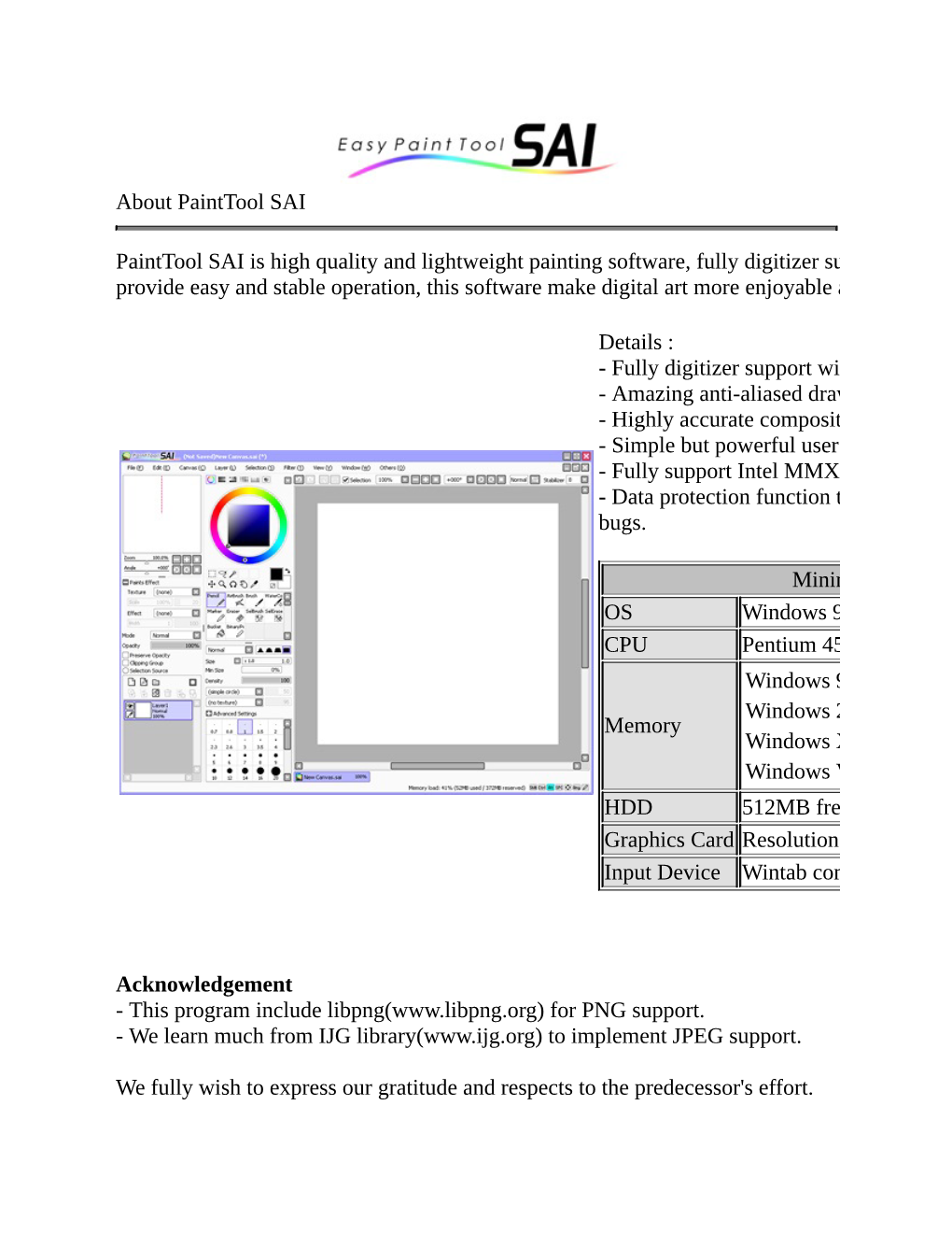 About Painttool SAI