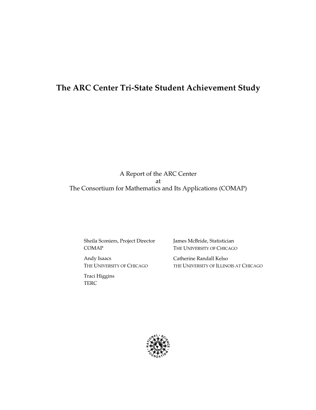 The ARC Center Tri-State Student Achievement Study