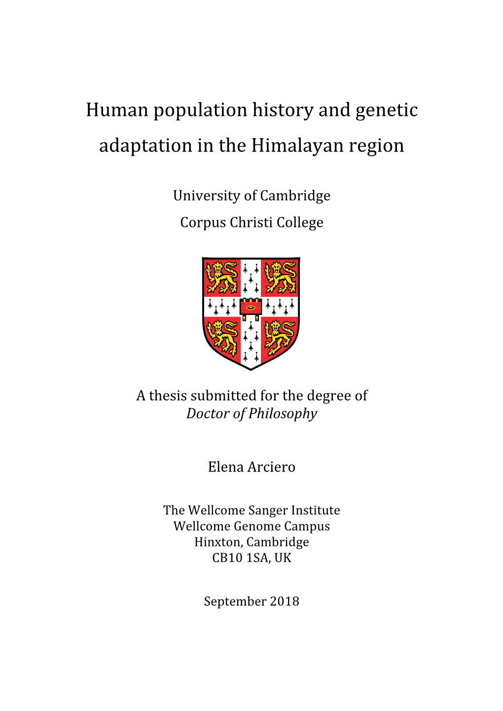 Human Population History and Genetic Adaptation in the Himalayan Region