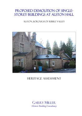 Storey Buildings at ALSTON HALL: HERITAGE ASSESSMENT Page 2
