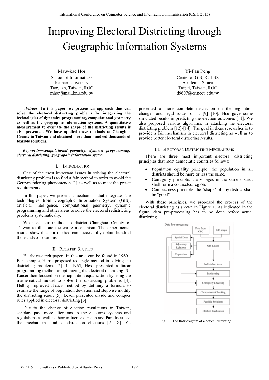 Improving Electoral Districting Through Geographic Information Systems