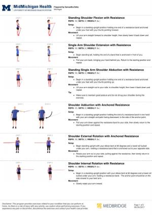 Standing Shoulder Flexion with Resistance