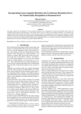 Incorporating Lexico-Semantic Heuristics Into Coreference Resolution Sieves for Named Entity Recognition at Document-Level