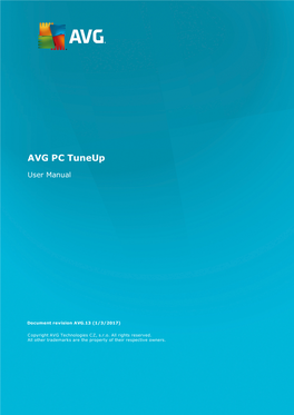 AVG PC Tuneup User Manual