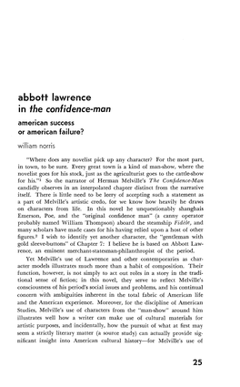 Abbott Lawrence in the Confidence-Man 25