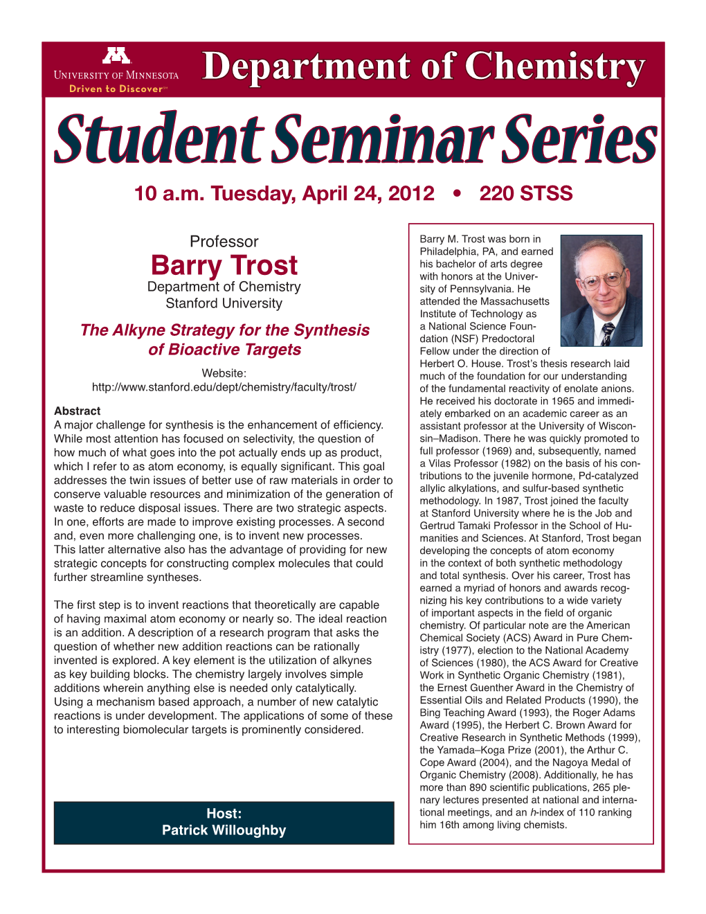 Student Seminar Series 10 A.M