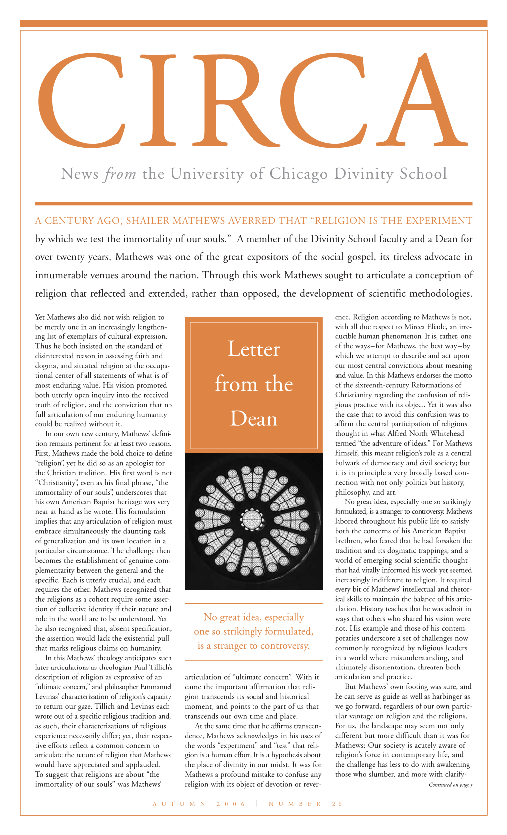 Letter from the Dean