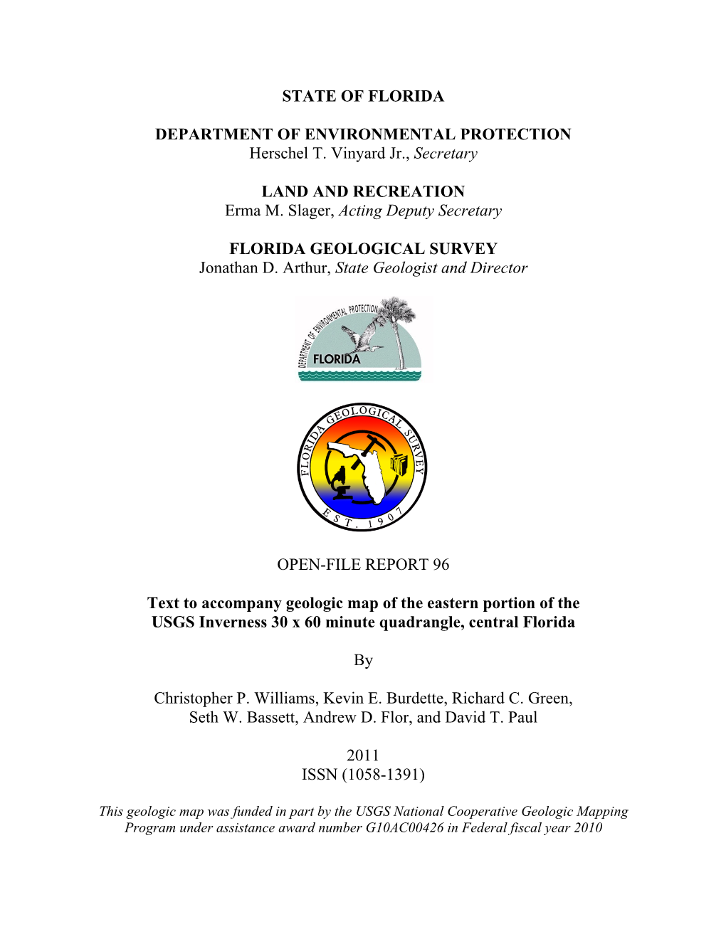 State of Florida Department of Environmental