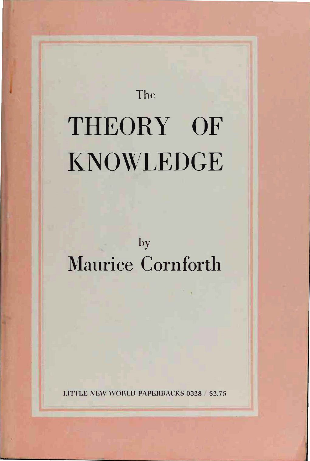 The Theory of Knowledge