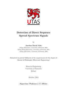 Detection of Direct Sequence Spread Spectrum Signals