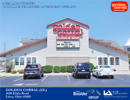 GOLDEN CORRAL (GL) 2620 Elida Road Lima, Ohio 45805 TABLE of CONTENTS