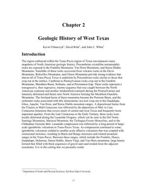 Chapter 2 Geologic History of West Texas