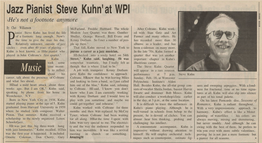 Jazz Pianist Steve Kuhn'at WPI