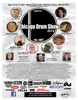 Only 5 Minutes from the Chicago Drum Show!