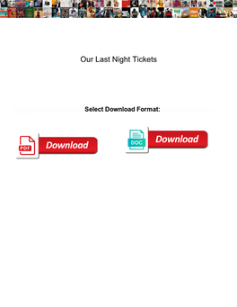 Our Last Night Tickets