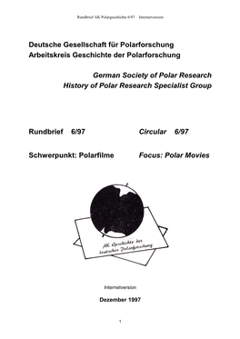 Arbeitskreis Geschichte Der Polarforschung