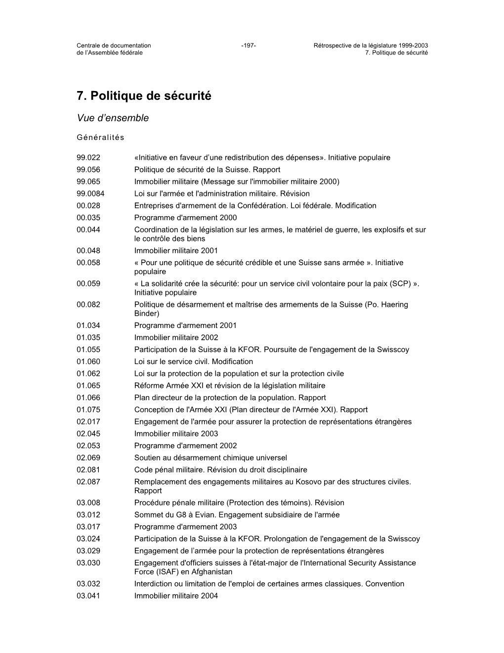 7. Politique De Sécurité