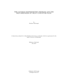 The Gaussian Isoperimetric Problem and the Self-Shrinkers of Mean Curvature Flow