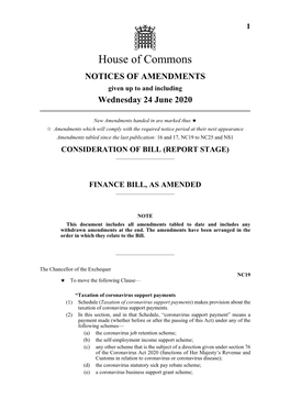 Finance Bill, As Amended