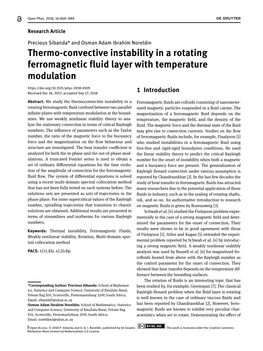 Thermo-Convective Instability in a Rotating Ferromagnetic Fluid Layer
