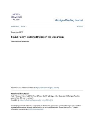 Found Poetry: Building Bridges in the Classroom