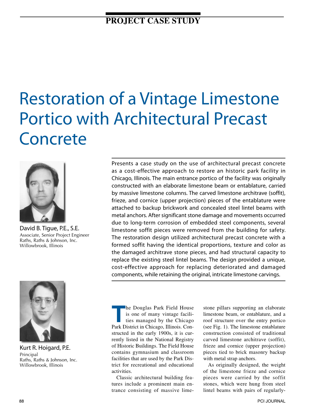 Restoration of a Vintage Limestone Portico with Architectural Precast Concrete