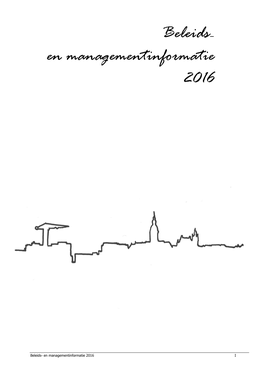 Beleids- En Managementinformatie 2016 I
