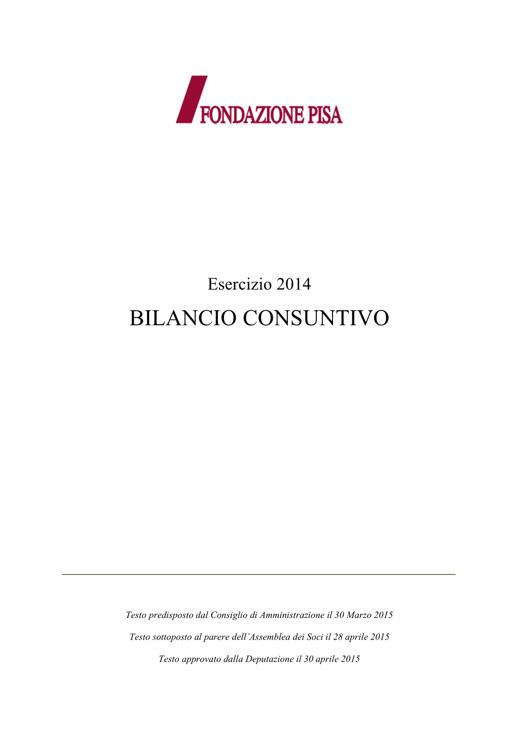 Bilancio Consuntivo