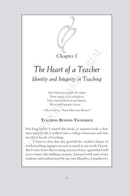 The Heart of a Teacher Identity and Integrity in Teaching