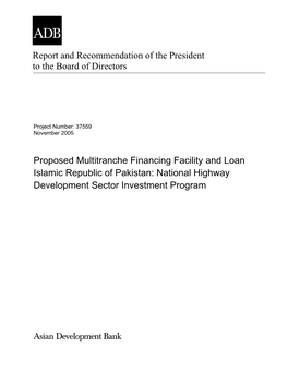 National Highway Development Sector Investment Program