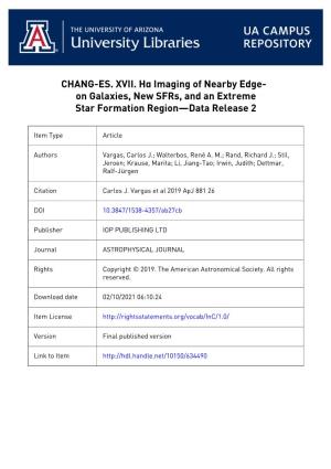 CHANG-ES. XVII. Hα Imaging of Nearby Edge-On Galaxies, New Sfrs, and an Extreme Star Formation Region—Data Release 2