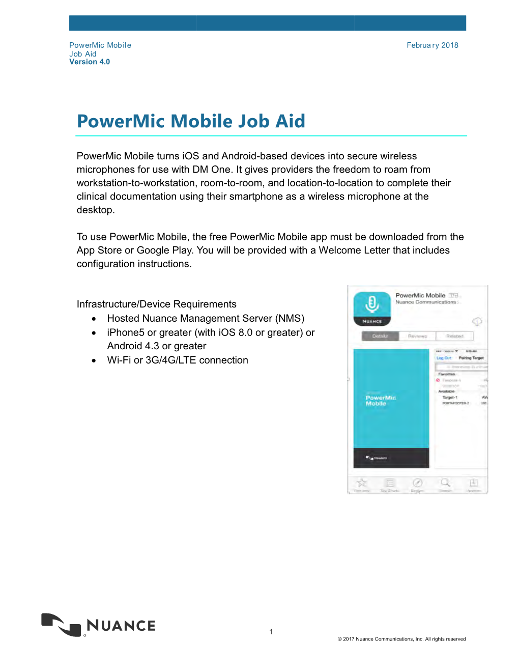 Powermic Mobile Job Aid