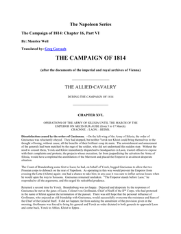 The Campaign of 1814: Chapter 16, Part VI