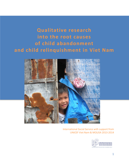 Qualitative Research Into the Root Causes of Child Abandonment and Child Relinquishment in Viet Nam