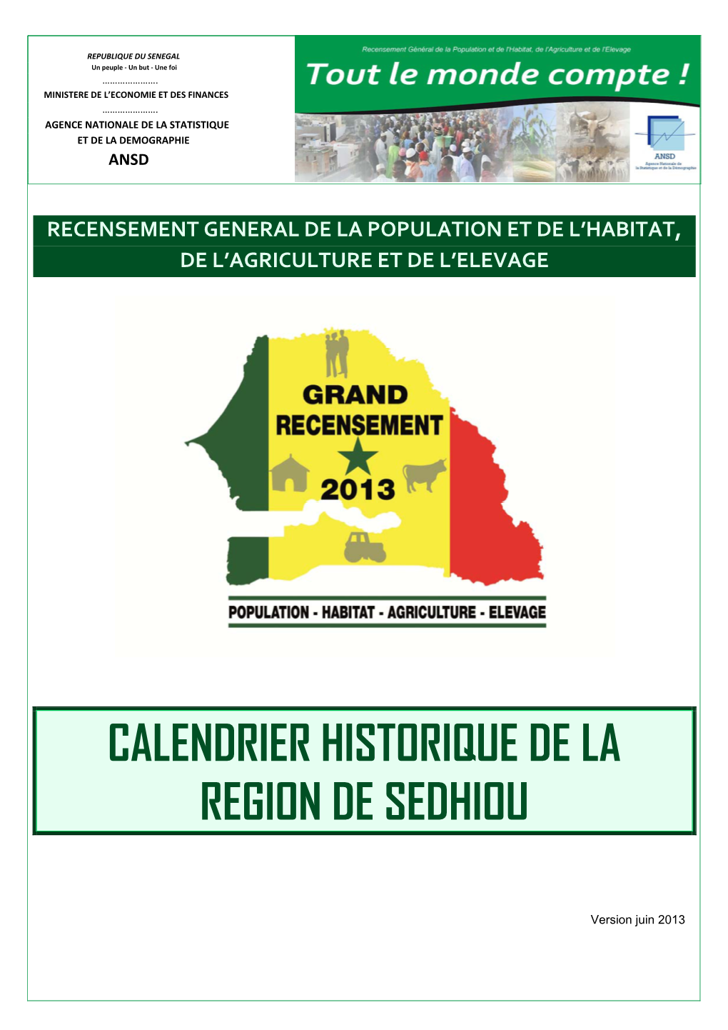 Calendrier Historique De La Region De Sedhiou