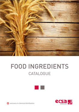 ECSA Chemicals Catalogue – Food Ingredients