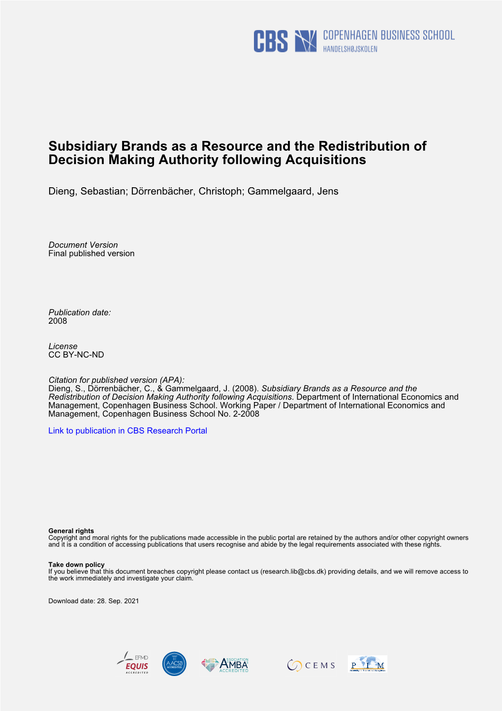 Decentralization of Strategic Decision Making