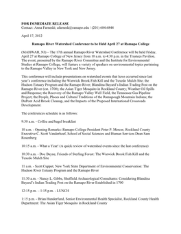 041712Watershed Conference Press Release