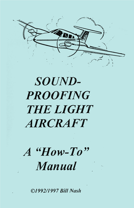 How to Soundproof Light Aircraft