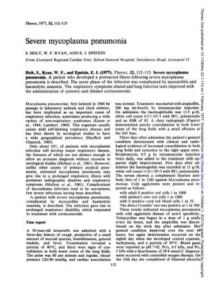 Severe Mycoplasma Pneumonia