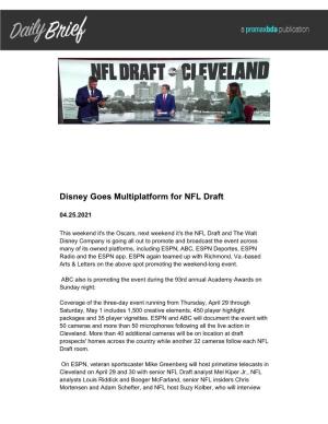 Disney Goes Multiplatform for NFL Draft