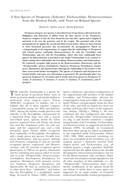 A New Species of Pteropsaron (Teleostei: Trichonotidae: Hemerocoetinae) from the Western Pacific, with Notes on Related Species