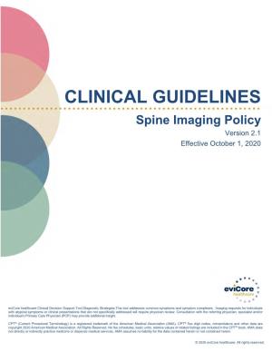 Evicore Spine Imaging Guidelines