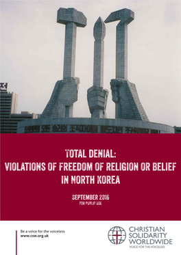 Violations of Freedom of Religion Or Belief in North Korea