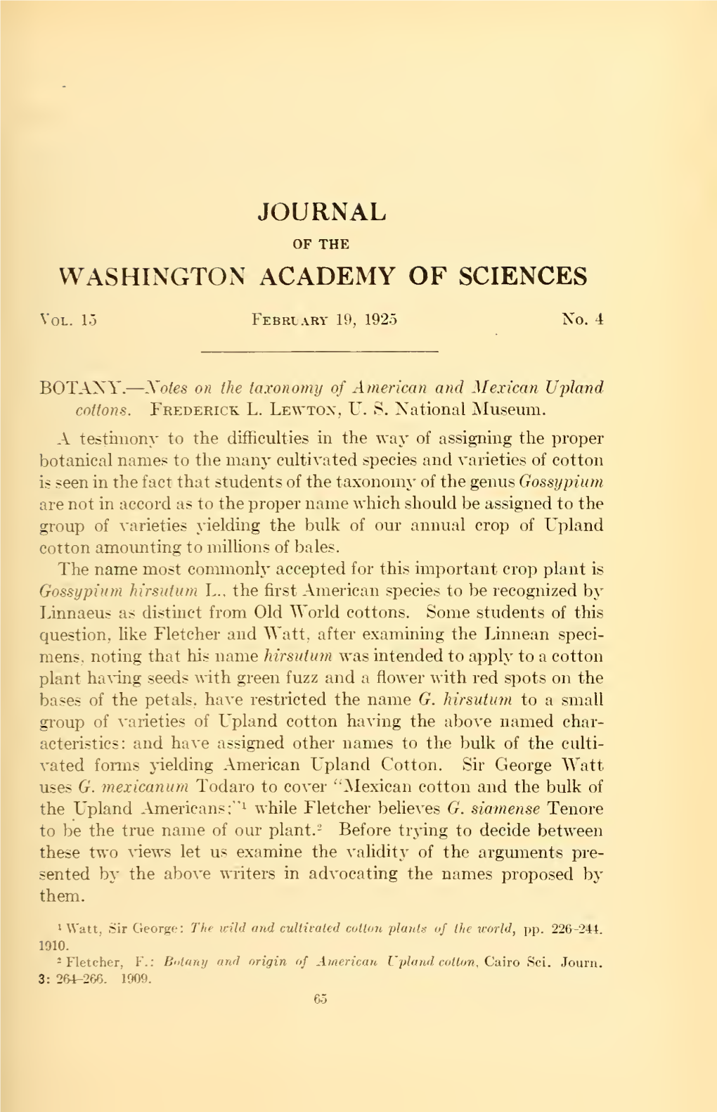 Journal of the Washington Academy of Sciences