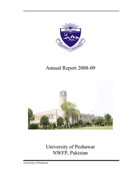 Annual Report 2008-09 University of Peshawar NWFP, Pakistan