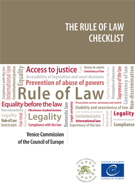 Venice Commission Rule of Law Checklist
