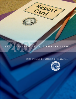 Superintendent’S 18 Th Annual Report