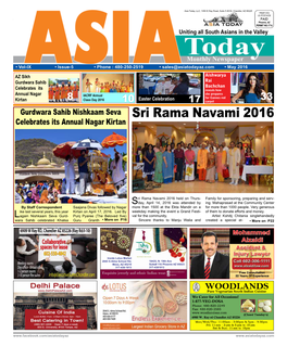 Sri Rama Navami 2016 Celebrates Its Annual Nagar Kirtan